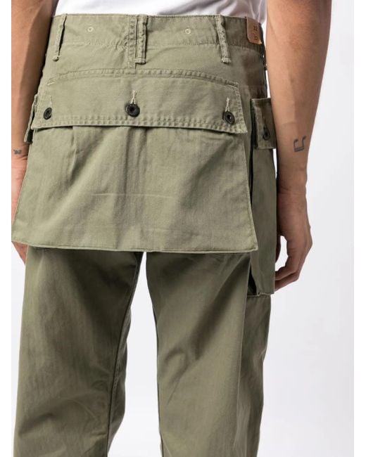 RRL Green Herringbone Field Cargo Trousers for men