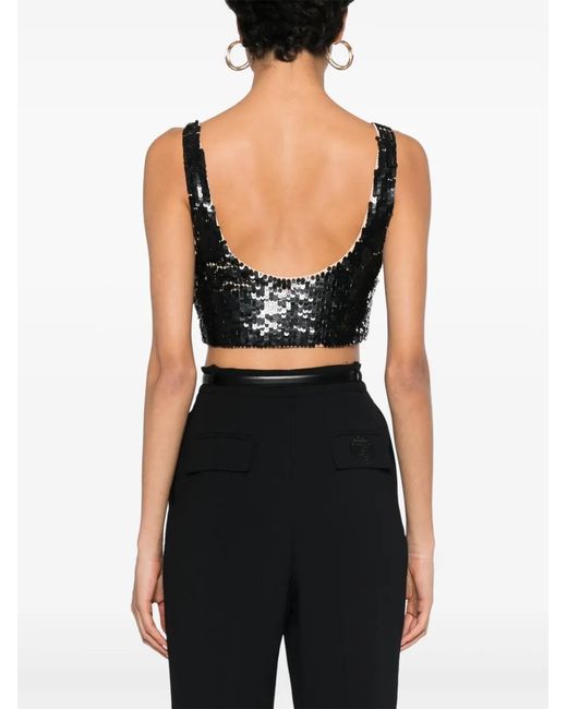 P.A.R.O.S.H. Cropped Top in het Black