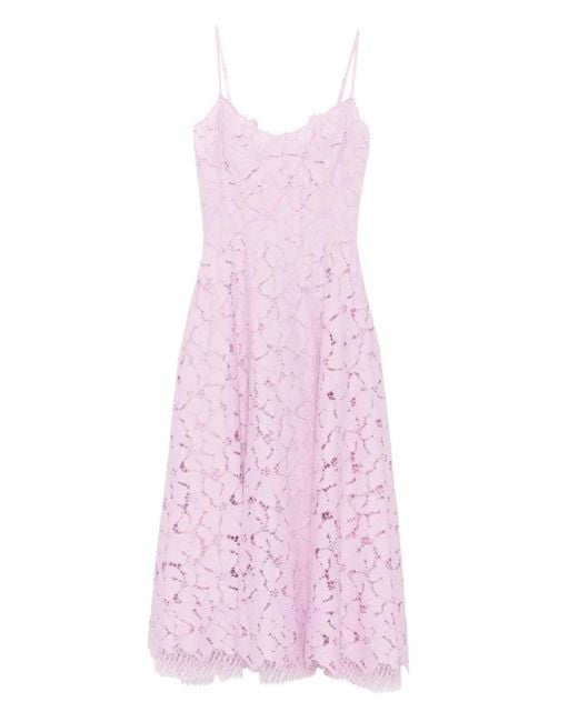 Robe Mi-Longue À Fleurs En Dentelle Jonathan Simkhai en coloris Pink
