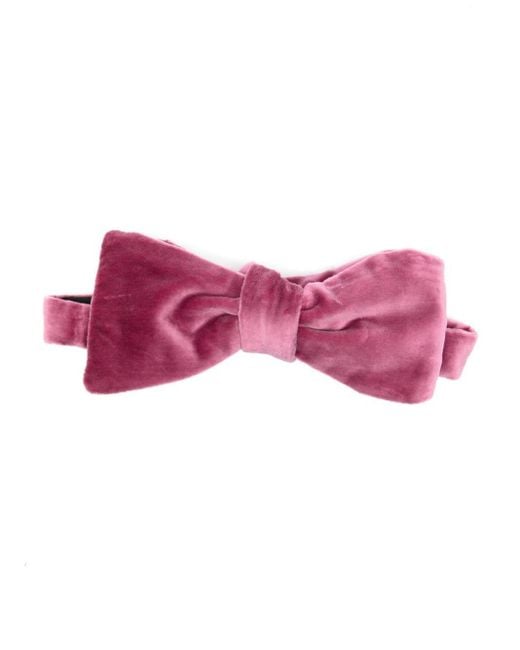 Paul Smith Pink Adjustable Velvet Bow Tie for men