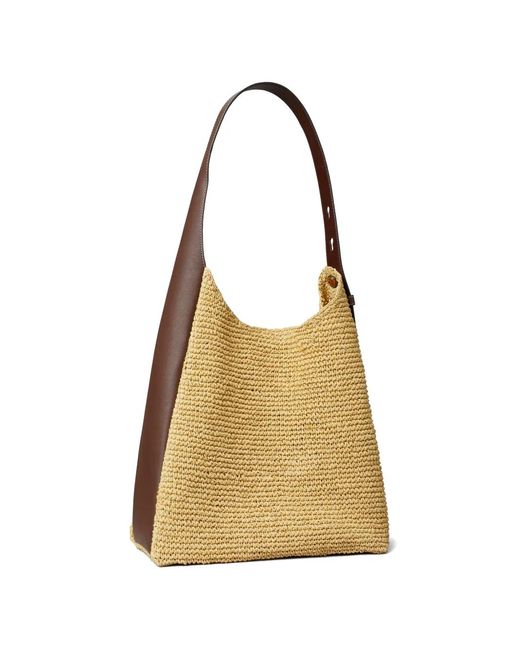 Tory Burch Natural Romy Woven Shoulder Bag