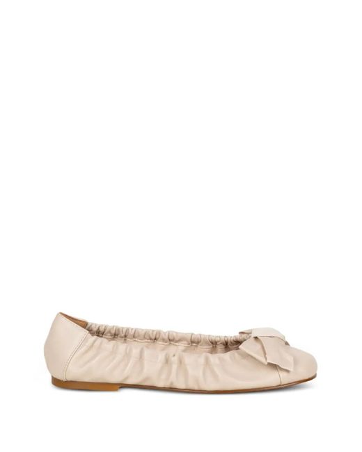Status Natural Bow-Detail Flat Shoes