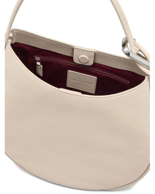 Marc Jacobs Natural The Leather Crescent Large Dual Shoulder Bag
