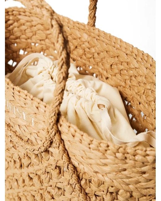 Twinset Natural Woven Tote Bag