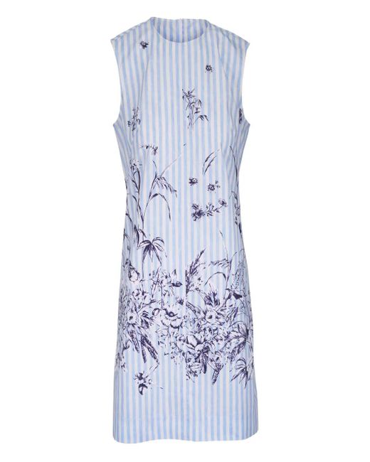 Lela Rose Blue Striped Dress