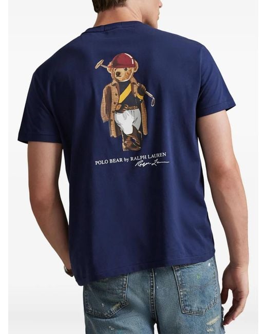 Polo Ralph Lauren Blue Polo Bear Pocket T-Shirt for men