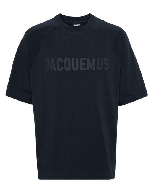 Jacquemus Le T-shirt Typo Top Met Lange Mouwen in het Blue voor heren