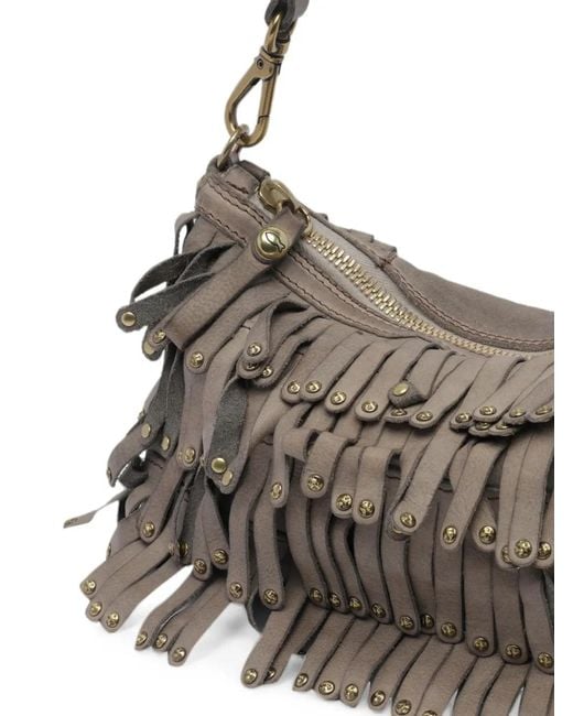 Campomaggi Metallic Natalia Fringed Shoulder Bag