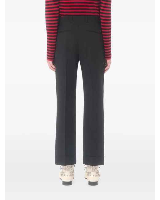 Valentino Garavani Black Wool Trousers for men