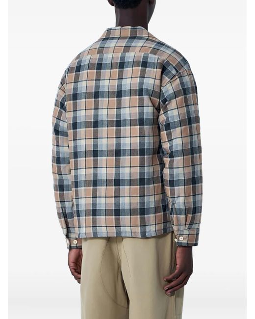 Visvim Blue Check Weave Classic Collar Jacket for men