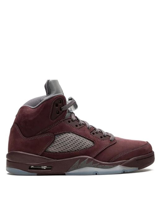 Nike Brown Air 5 "Burgundy" High-Top Sneakers for men