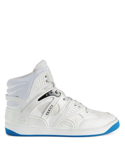Gucci Basket High-top Sneakers in het Wit voor heren - Lyst