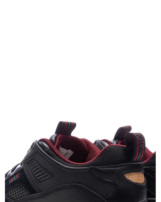 Fila Black Corda Lux Perforated-Panel Sneakers