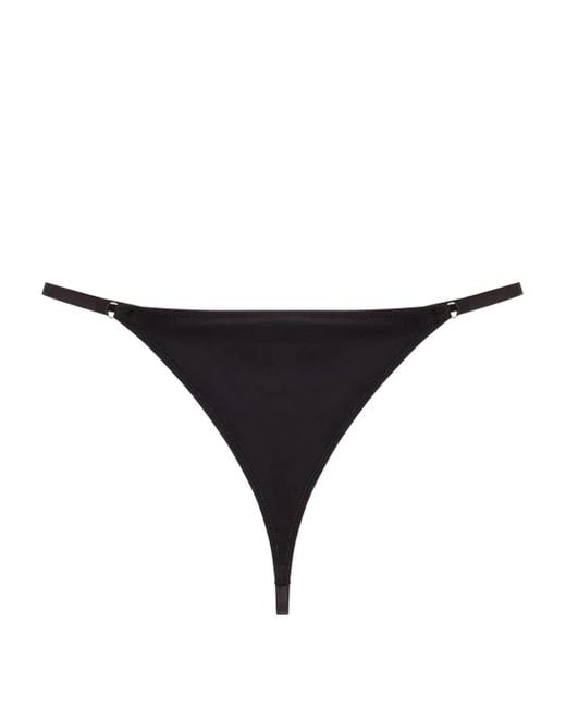 Tanga con placa Oval D DIESEL de color Black