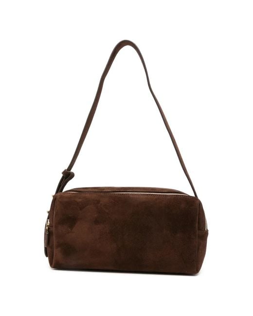 Elleme Brown Trousse Suede Cross Body Bag