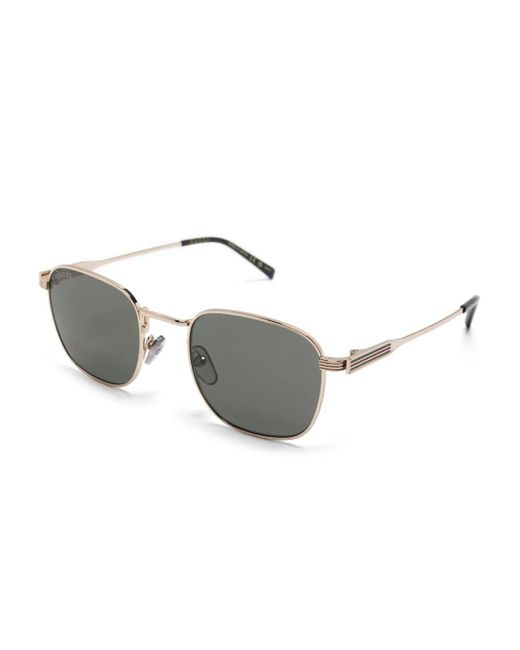 Gucci Gray Round-Frame Sunglasses for men