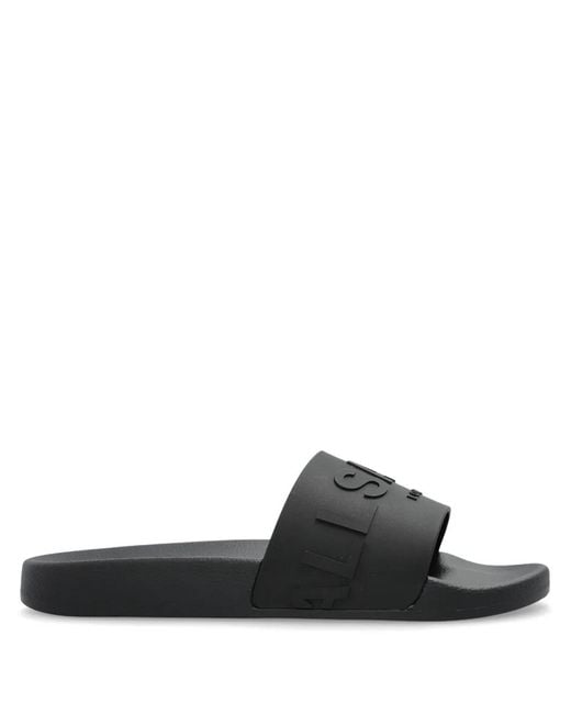 AllSaints Black Biggy Slides