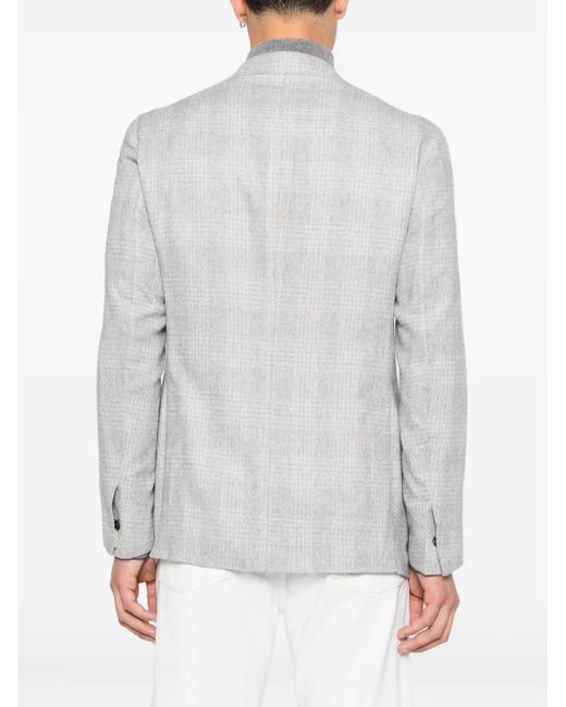 Eleventy Geruite Blazer in het Gray voor heren
