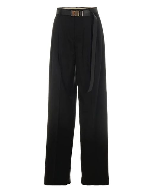 Max Mara バックル パンツ Black
