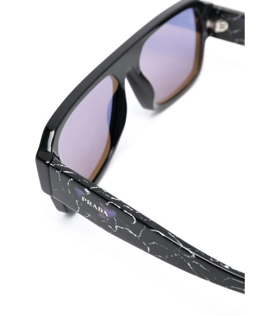 Prada Blue Tinted Square-Frame Sunglasses for men