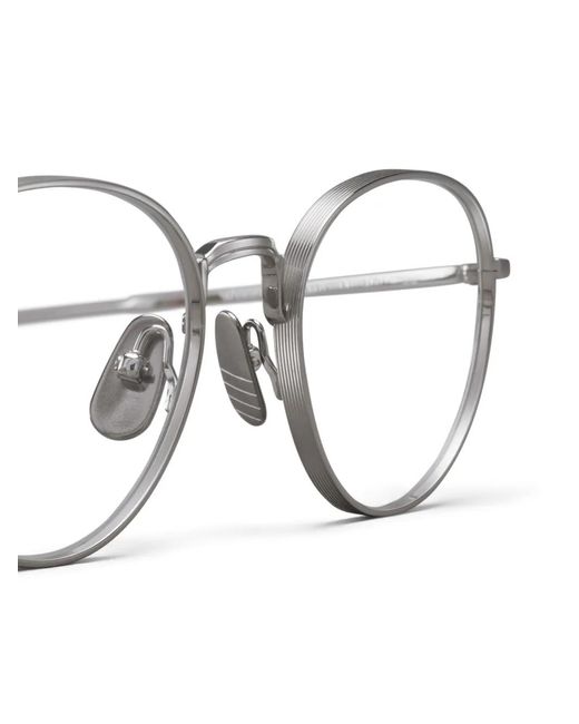 Thom Browne Metallic Round-Frame Titanium Glasses