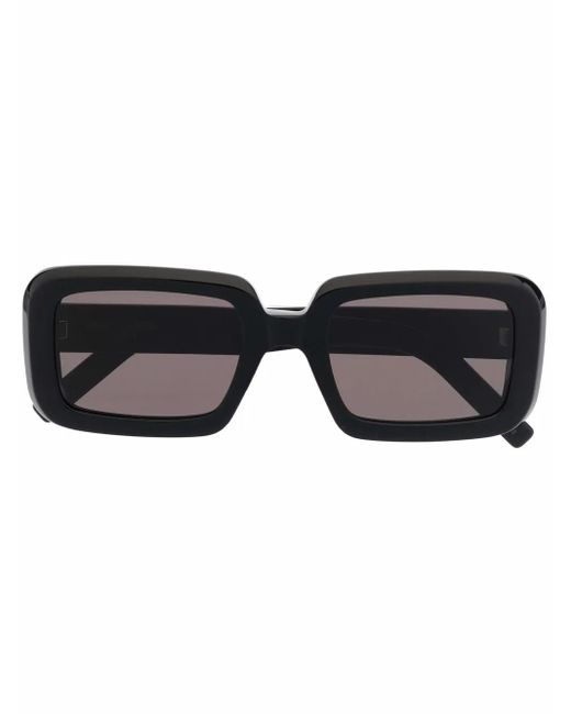 Saint Laurent Black Rectangular-Frame Sunglasses