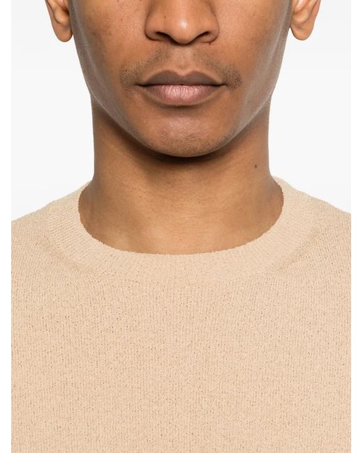 Drumohr Natural Short-Sleeve Crew Neck T-Shirt for men