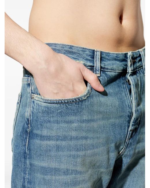 Rick Owens Blue Jean Fog Cut À Ceinture for men