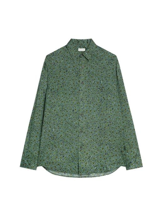 Dries Van Noten Green Classic Viscose Shirt for men