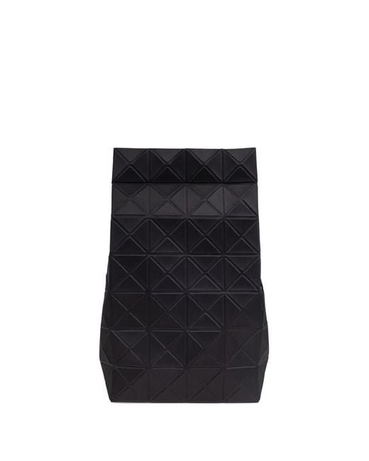 Issey Miyake Black Geometric-Pattern Backpack