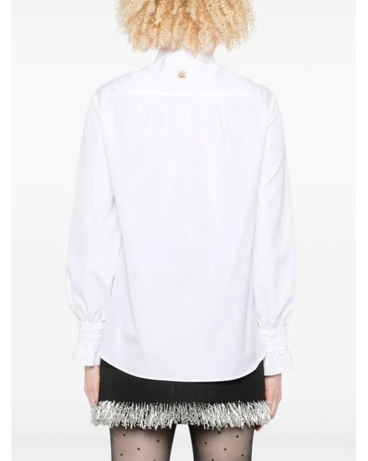 Trame Auree White Elastic-Cuff Shirt