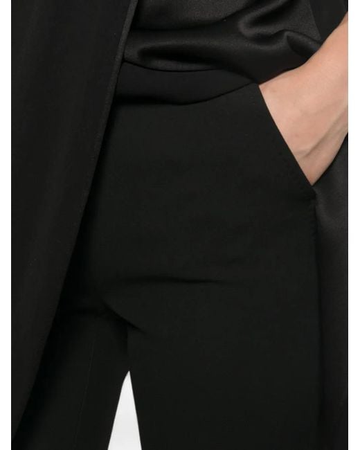 Peserico Black Belt-Loop Slim-Fit Trousers