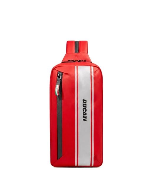 Piquadro Red X Ducati Logo-Print Backpack for men