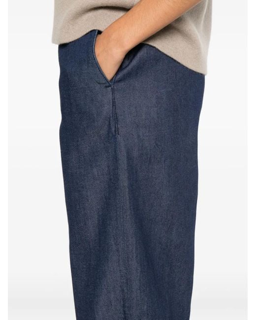 Calvin Klein Blue Pressed-Crease Jeans