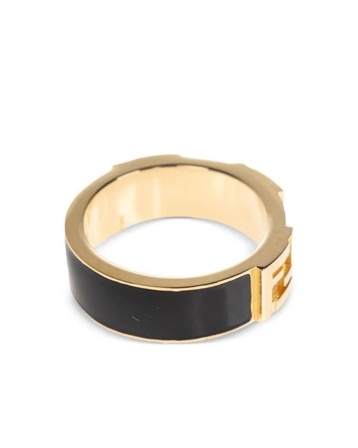 Fendi Metallic Logo-Embellished Ring