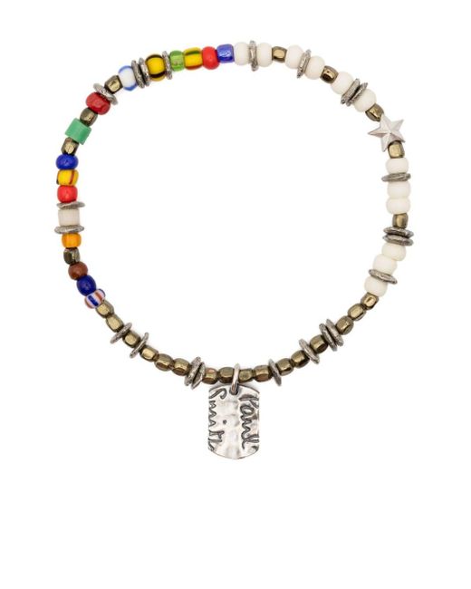 Bracelet de perles à breloque logo Paul Smith pour homme en coloris Metallic