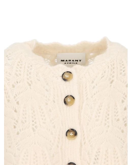 Isabel Marant Vest Met Knoopdetail En Kant in het Natural