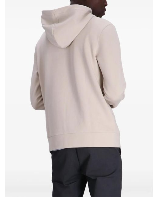 Boss Pink Logo-Appliqué Jersey Hoodie for men