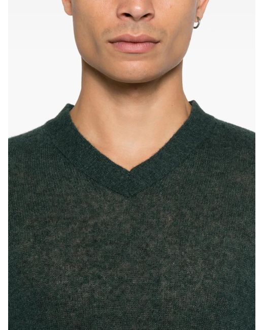 Rier Green V-Neck Sweater for men