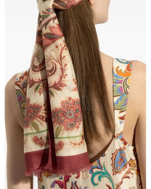 Etro Pink Sciarpe Lana