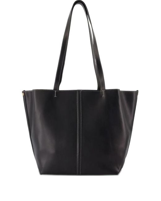Vanessa Bruno Black Contrast-Stitching Shoulder Bag