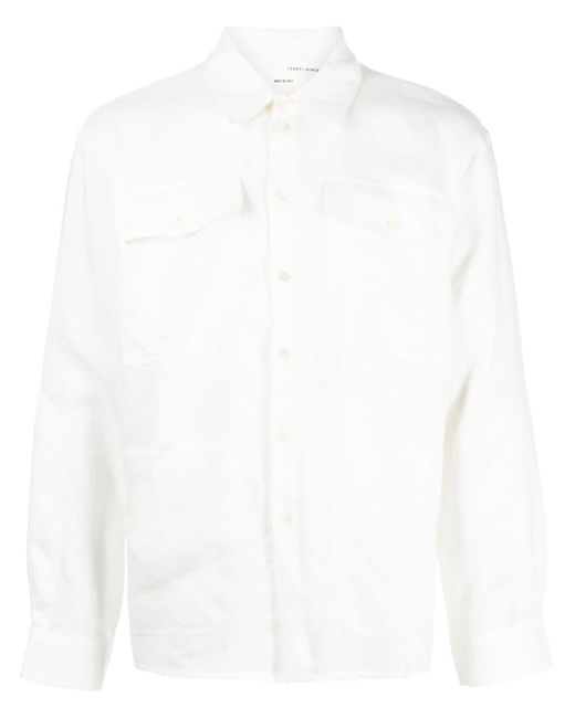 Camicia con inserti di Isabel Benenato in White da Uomo