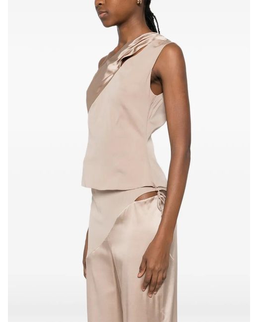 Botsi Natural One-Shoulder Top