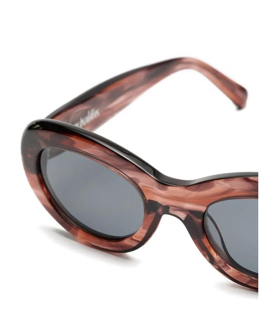 Sun Buddies Black Courtney Oval-Frame Sunglasses