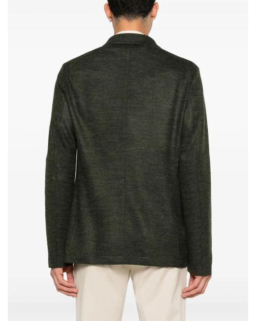 Harris Wharf London Green Mélange-Effect Blazer for men
