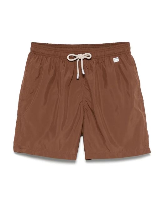 Mc2 Saint Barth Brown Jersey Swim Shorts for men
