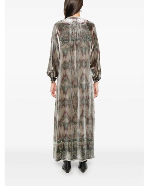 Pierre Louis Mascia Gray Kanpur Maxi Dress