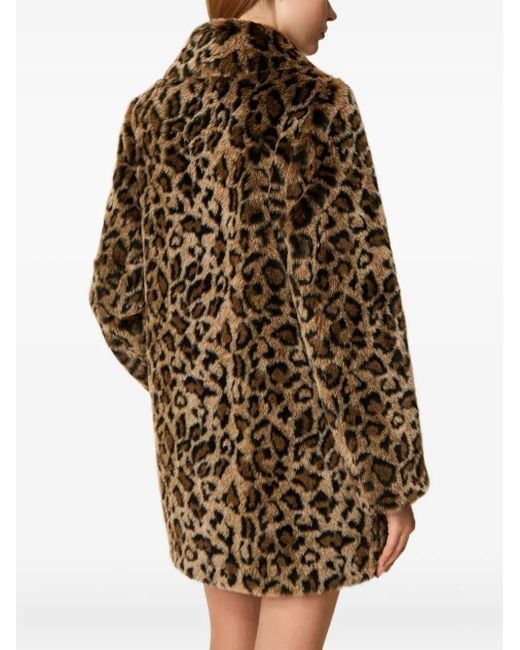 Twinset Jas Van Imitatiebont in het Brown