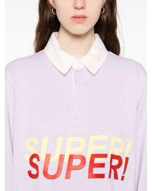 J.W. Anderson White Super Speed Polo Top