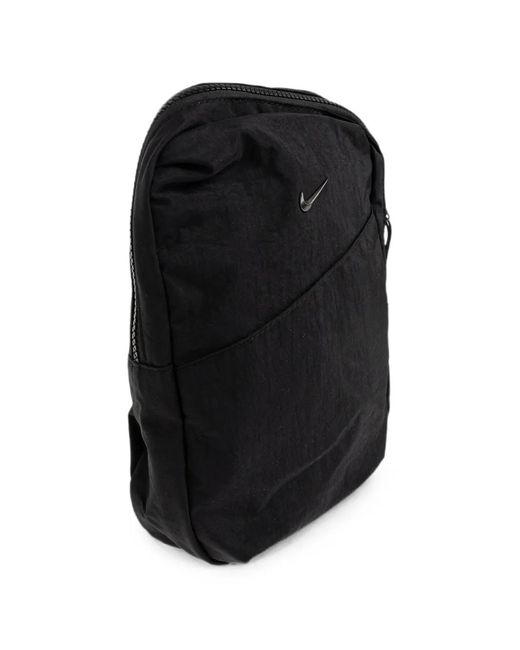 Nike Black Aura Logo-Plaque Crossbody Bag